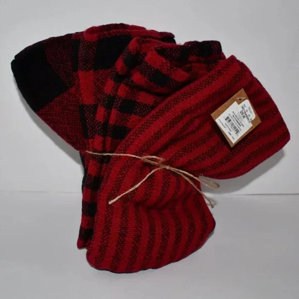 Mud Pie Red Buffalo Check Napkin /NWT
